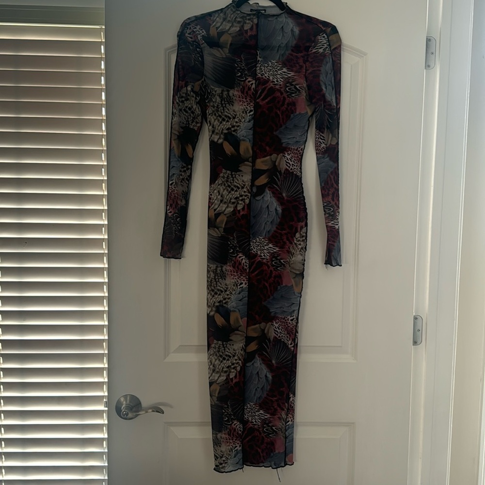 Fashion Nova Multi Print Midi Dress